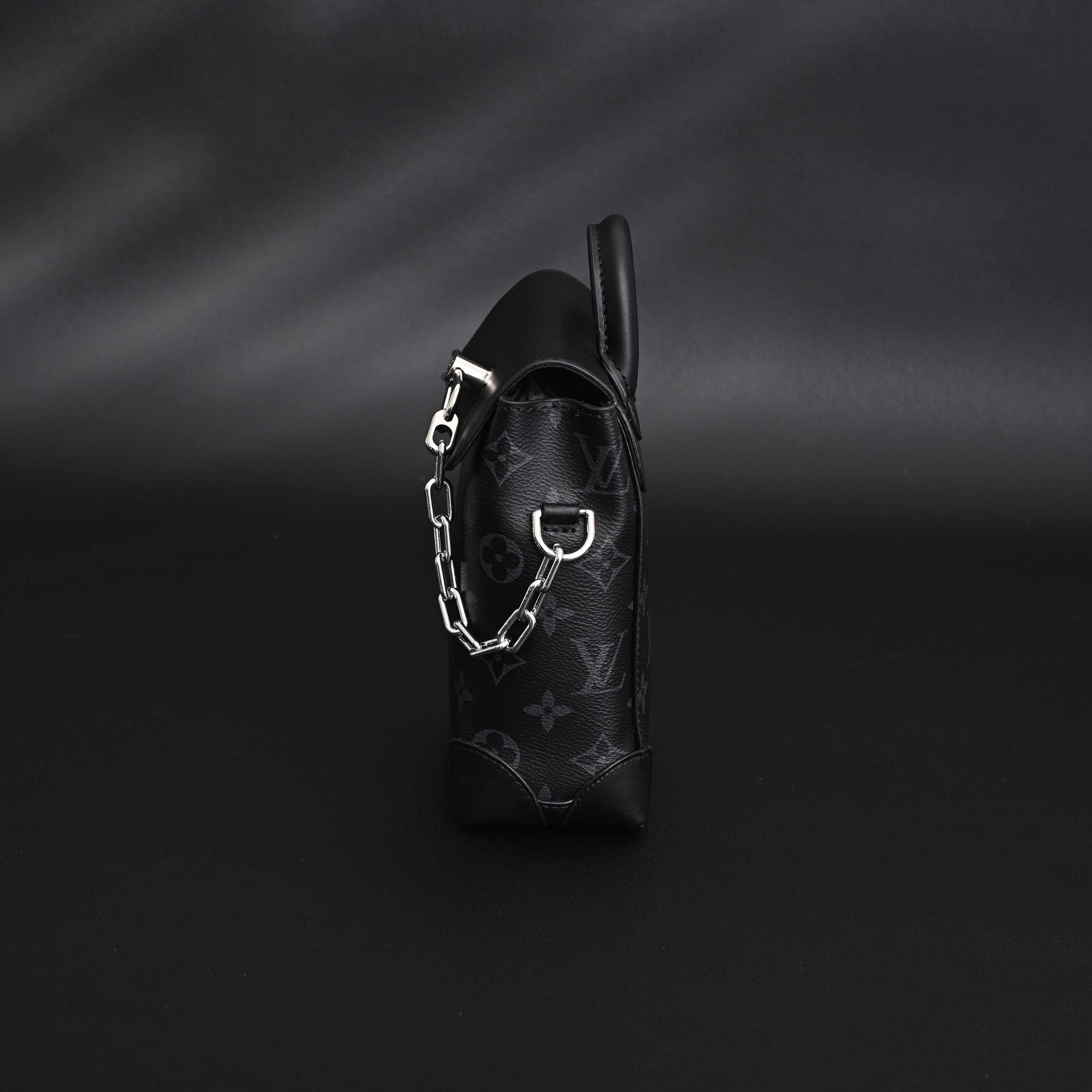 Louis Vuitton Soft Trunk Messenger – Monogram Eclipse Canvas with Silver Chain