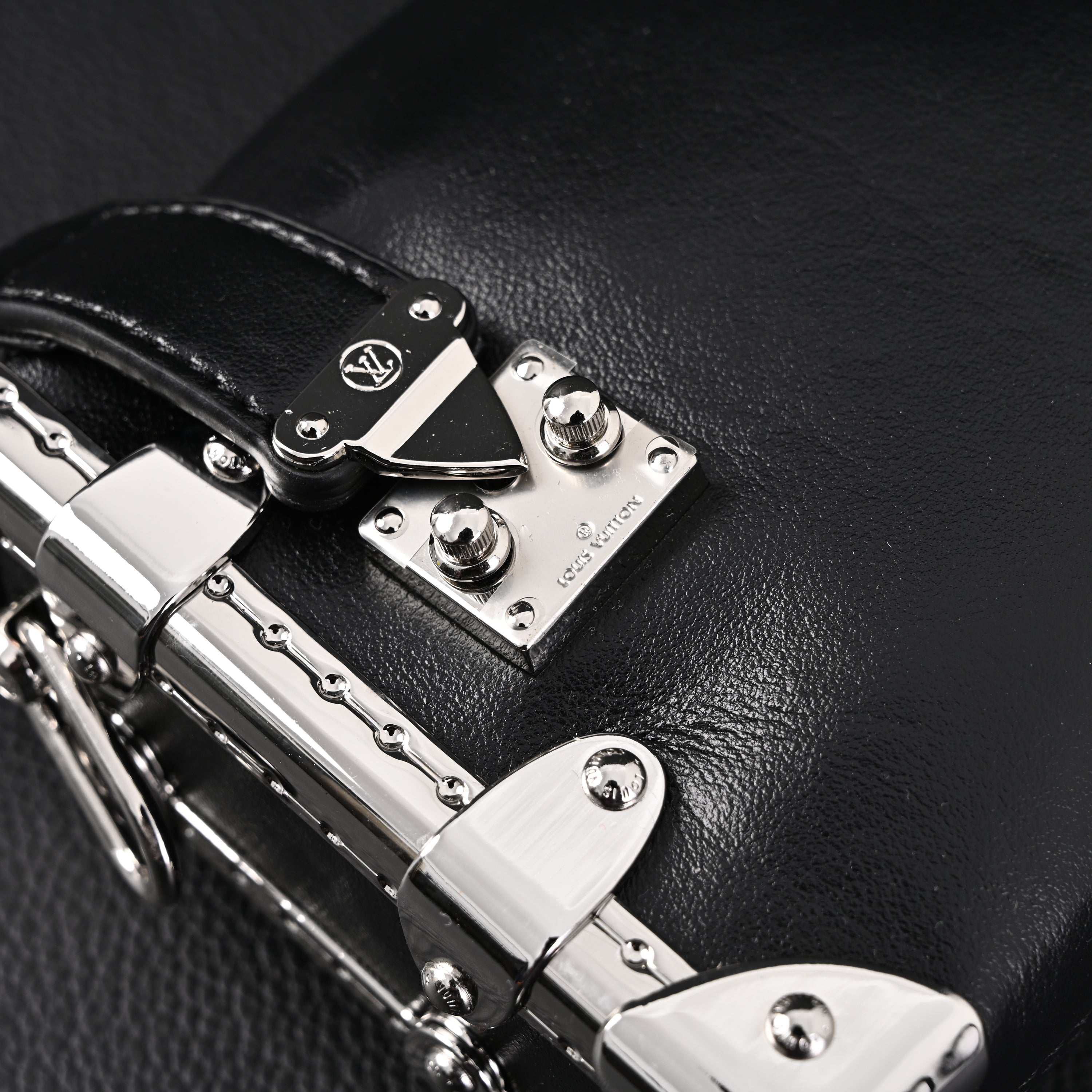 Louis Vuitton Soft Trunk Monogram Black Leather Crossbody Bag