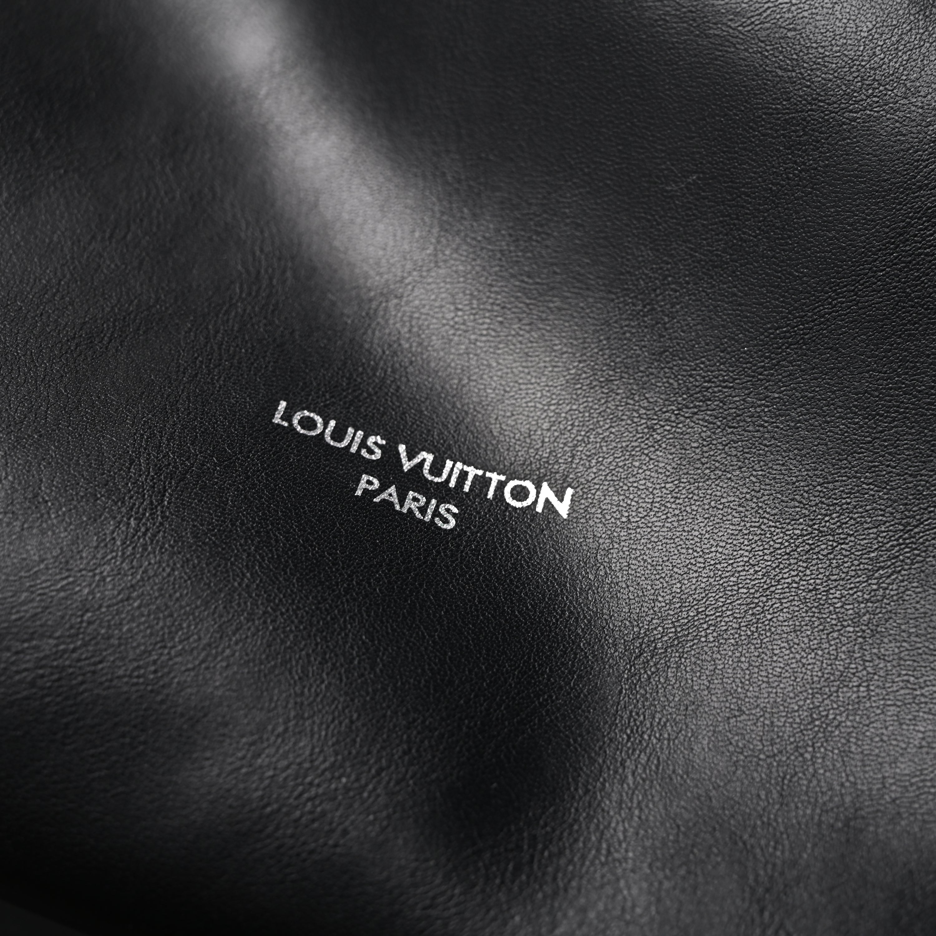 Louis Vuitton Montaigne Black Mahina Leather Shoulder Bag