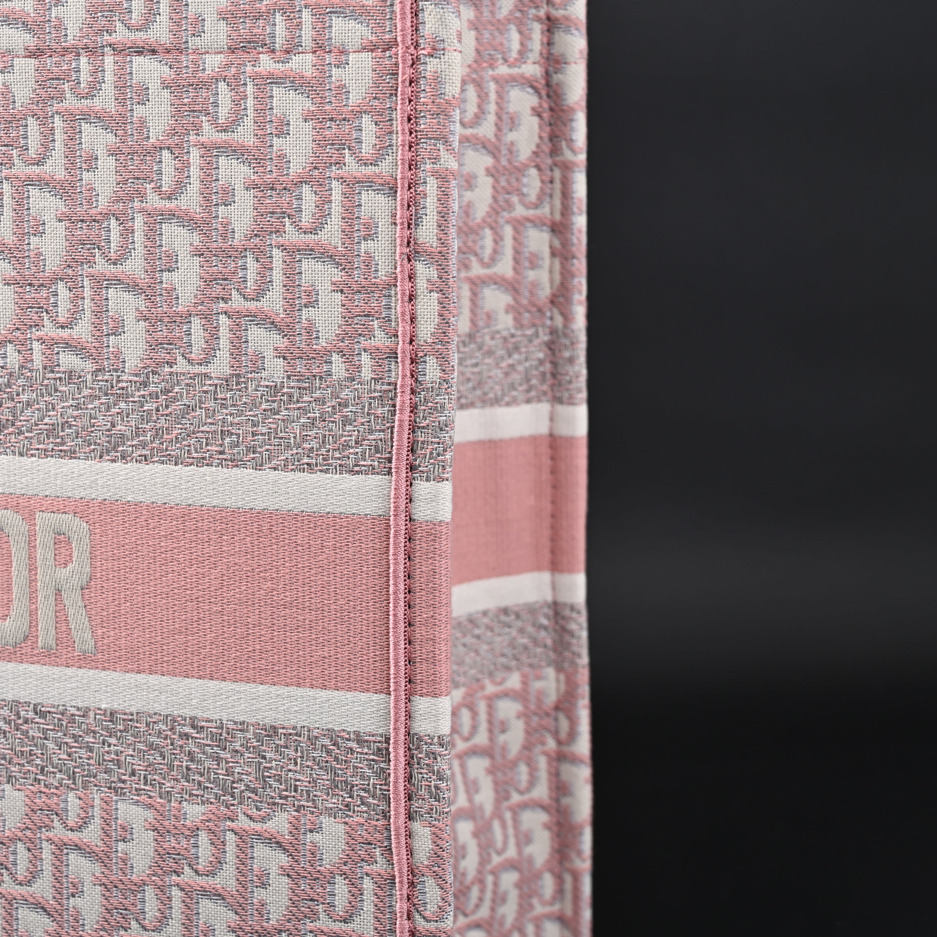 Christian Dior Large Book Tote – Pink Oblique Embroidery