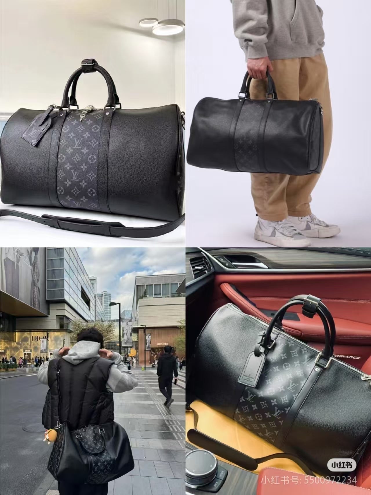 Louis Vuitton Keepall Bandoulière 50 – Monogram Eclipse Canvas Travel Bag