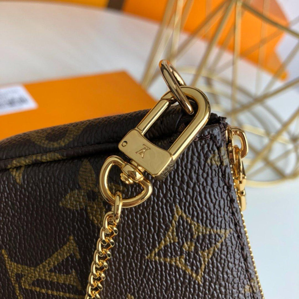 Louis Vuitton mini pochette accessoires on chain Monogram