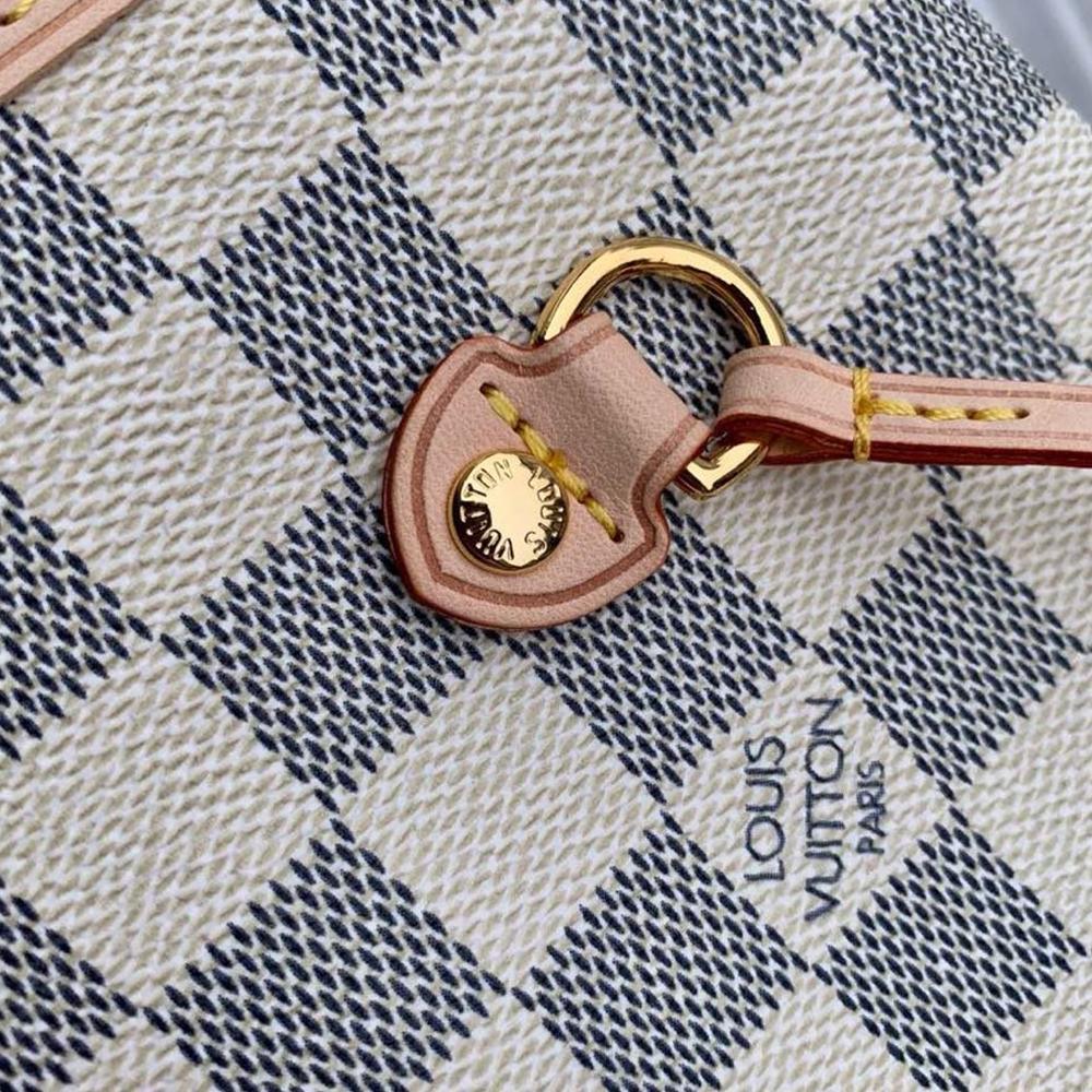 Louis vuitton NEVERFULL MM damier azur Beige
