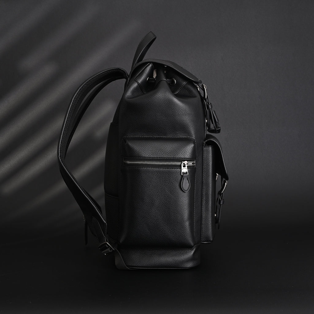 Prada Nylon & Leather Multi-Pocket Backpack – Black