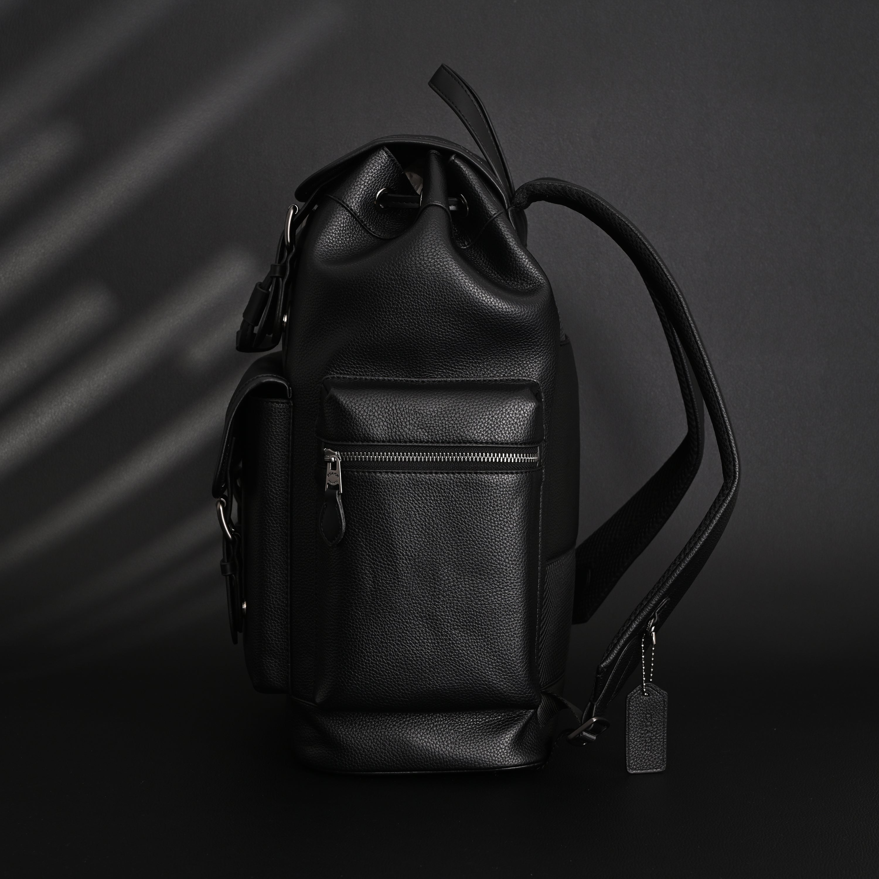 Prada Nylon & Leather Multi-Pocket Backpack – Black