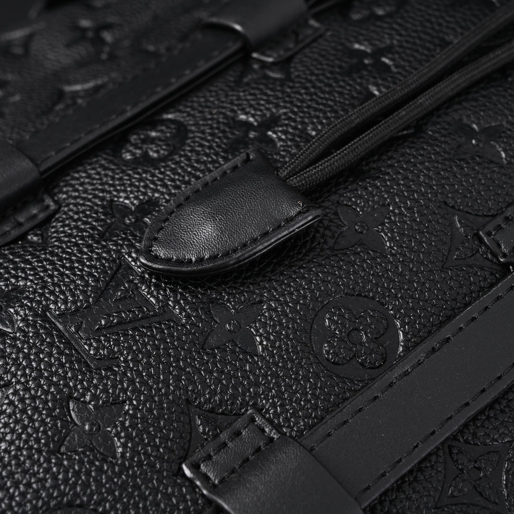 Louis Vuitton Christopher PM Backpack Monogram Shadow Black Leather