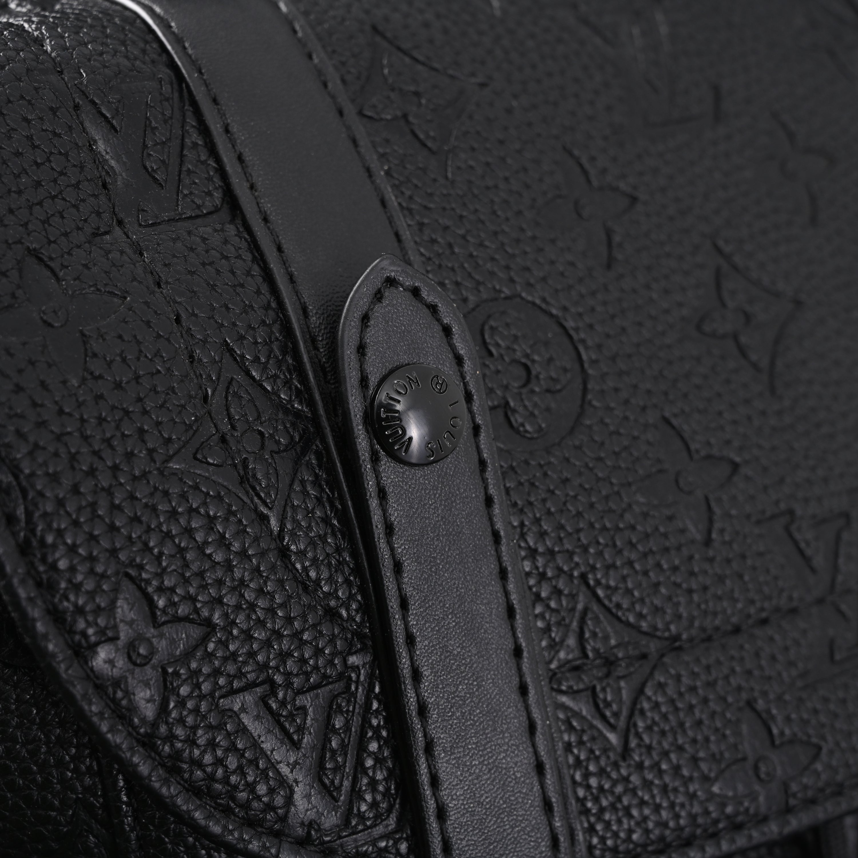 Louis Vuitton Christopher PM Backpack Monogram Shadow Black Leather