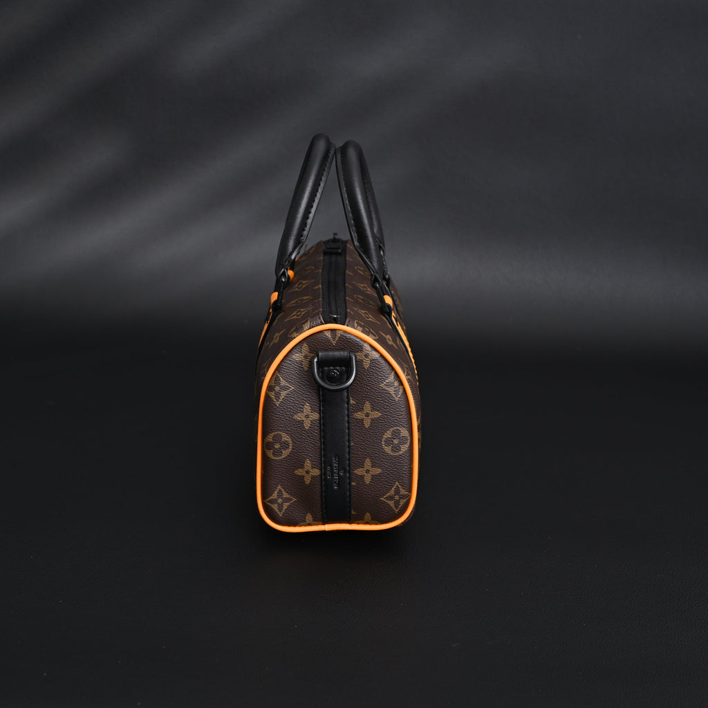 Louis Vuitton Keepall Bandoulière 50 – Monogram Canvas with Neon Orange Trim