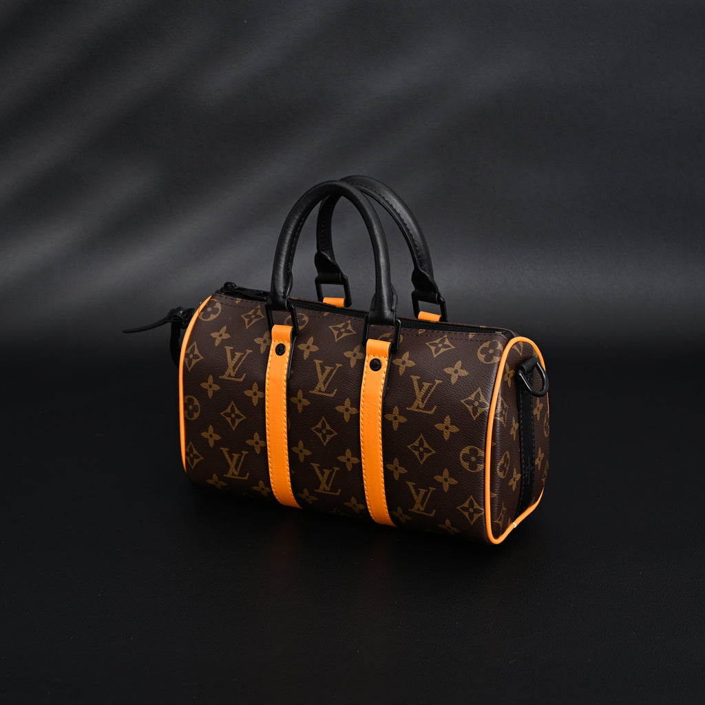 Louis Vuitton Keepall Bandoulière 50 – Monogram Canvas with Neon Orange Trim