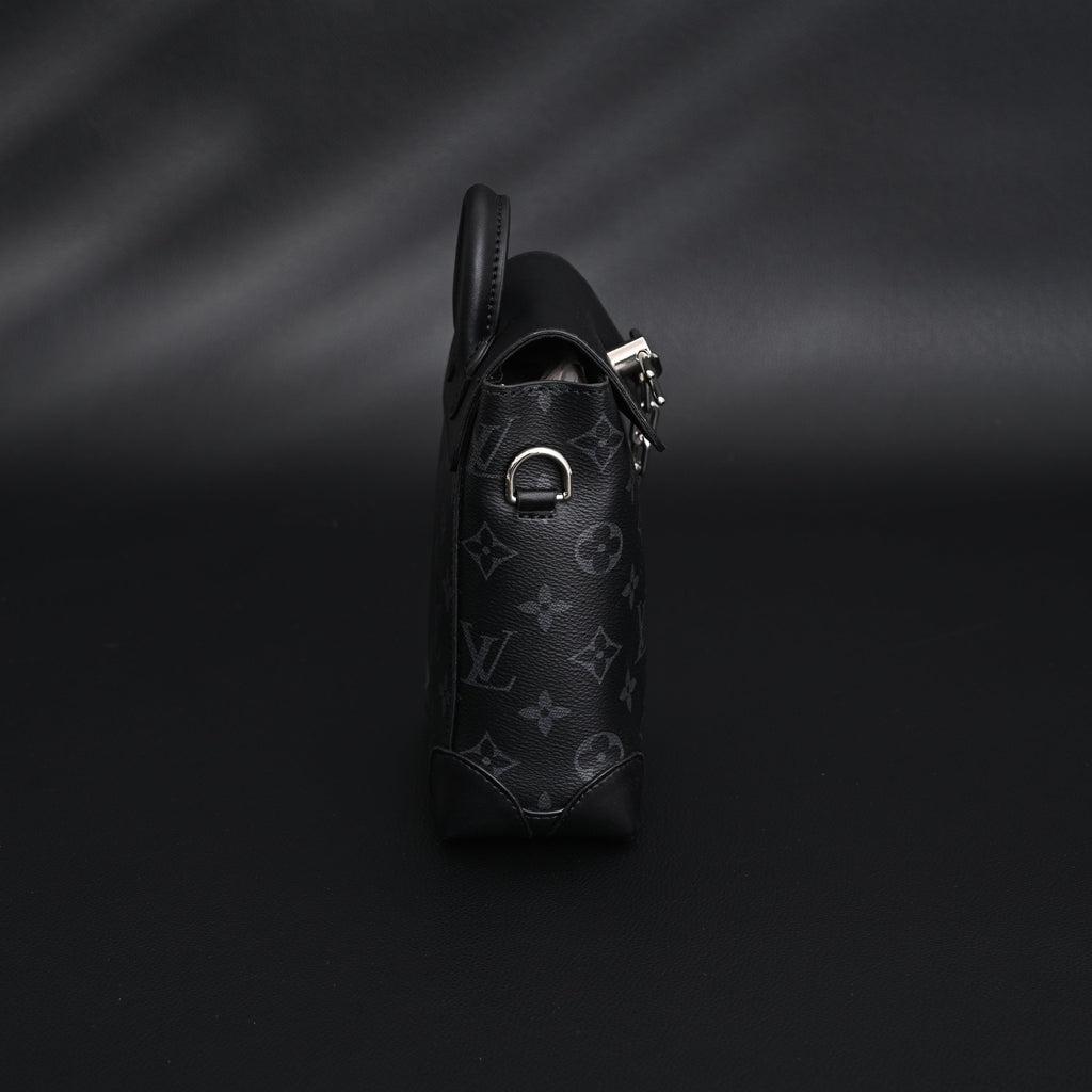 Louis Vuitton Soft Trunk Messenger – Monogram Eclipse Canvas with Silver Chain