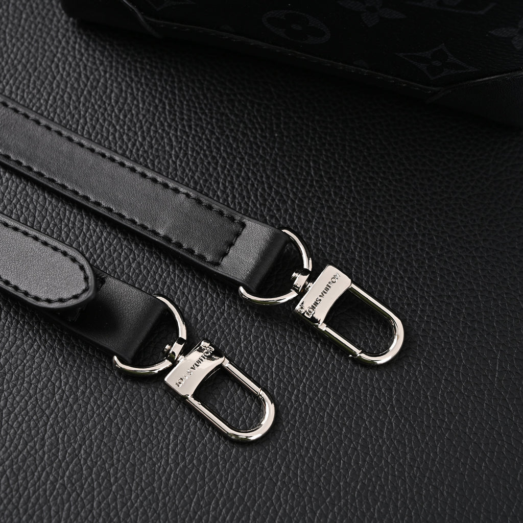 Louis Vuitton Soft Trunk Messenger – Monogram Eclipse Canvas with Silver Chain
