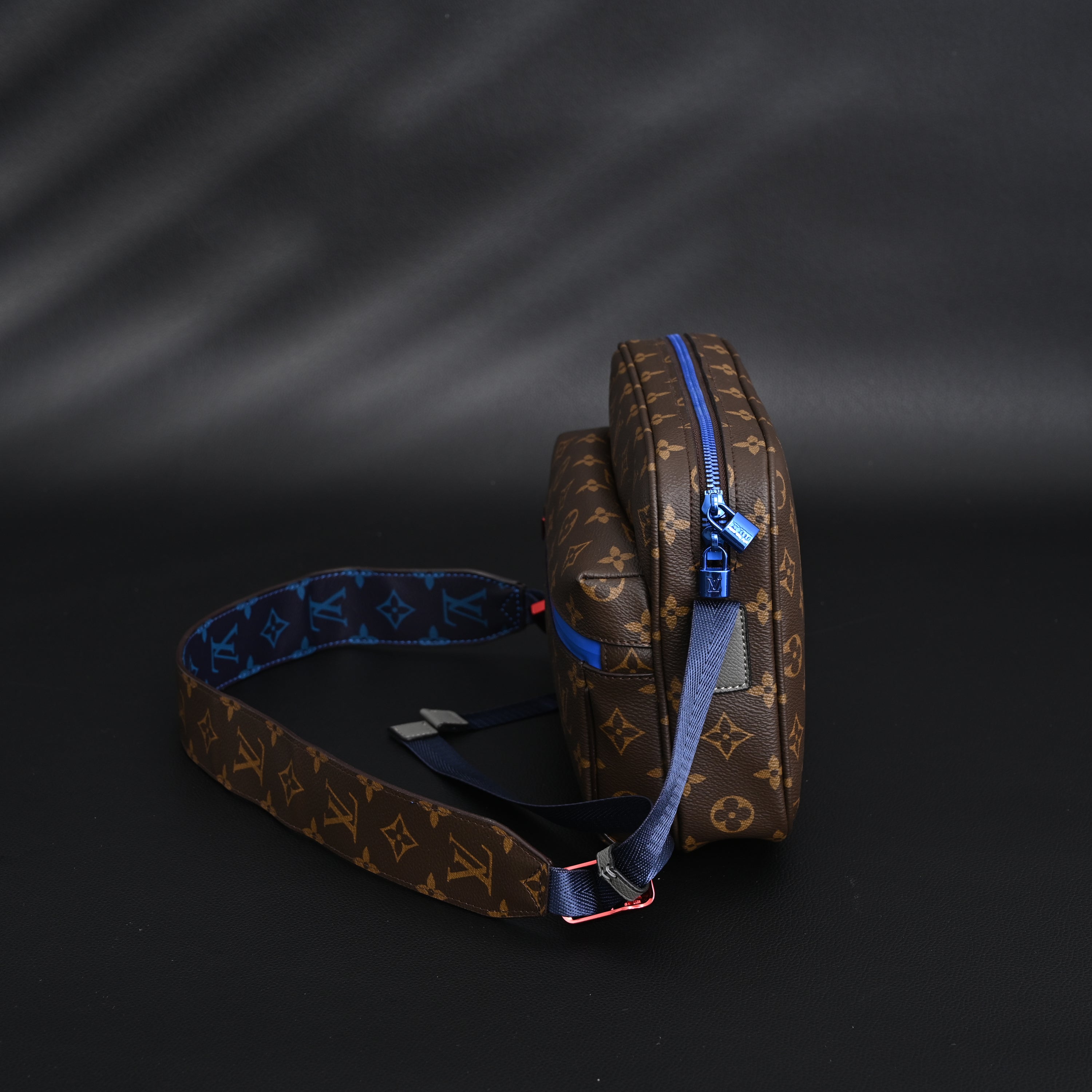 Louis Vuitton Trio Messenger Bag – Monogram Canvas with Blue Strap