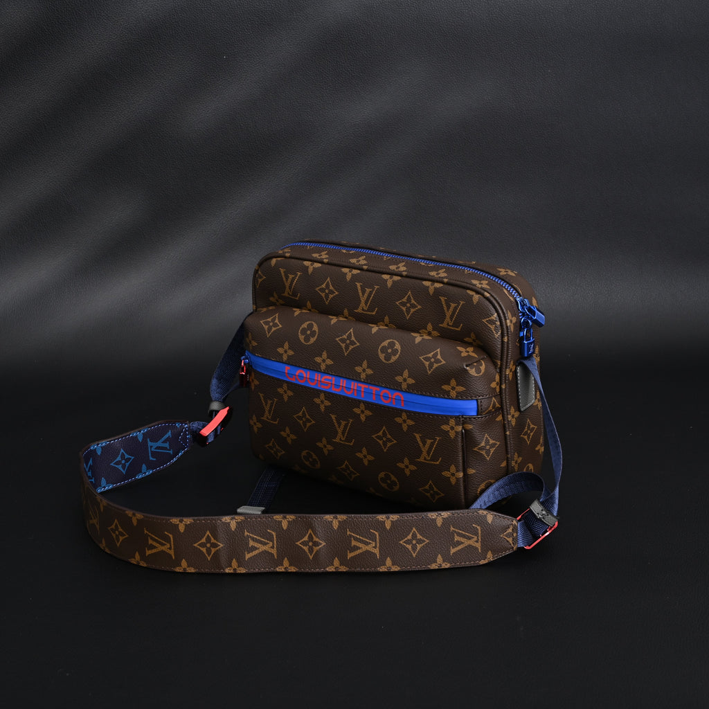 Louis Vuitton Trio Messenger Bag – Monogram Canvas with Blue Strap