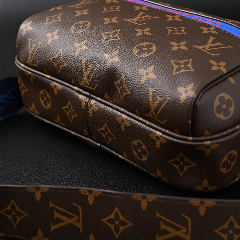 Louis Vuitton Trio Messenger Bag – Monogram Canvas with Blue Strap