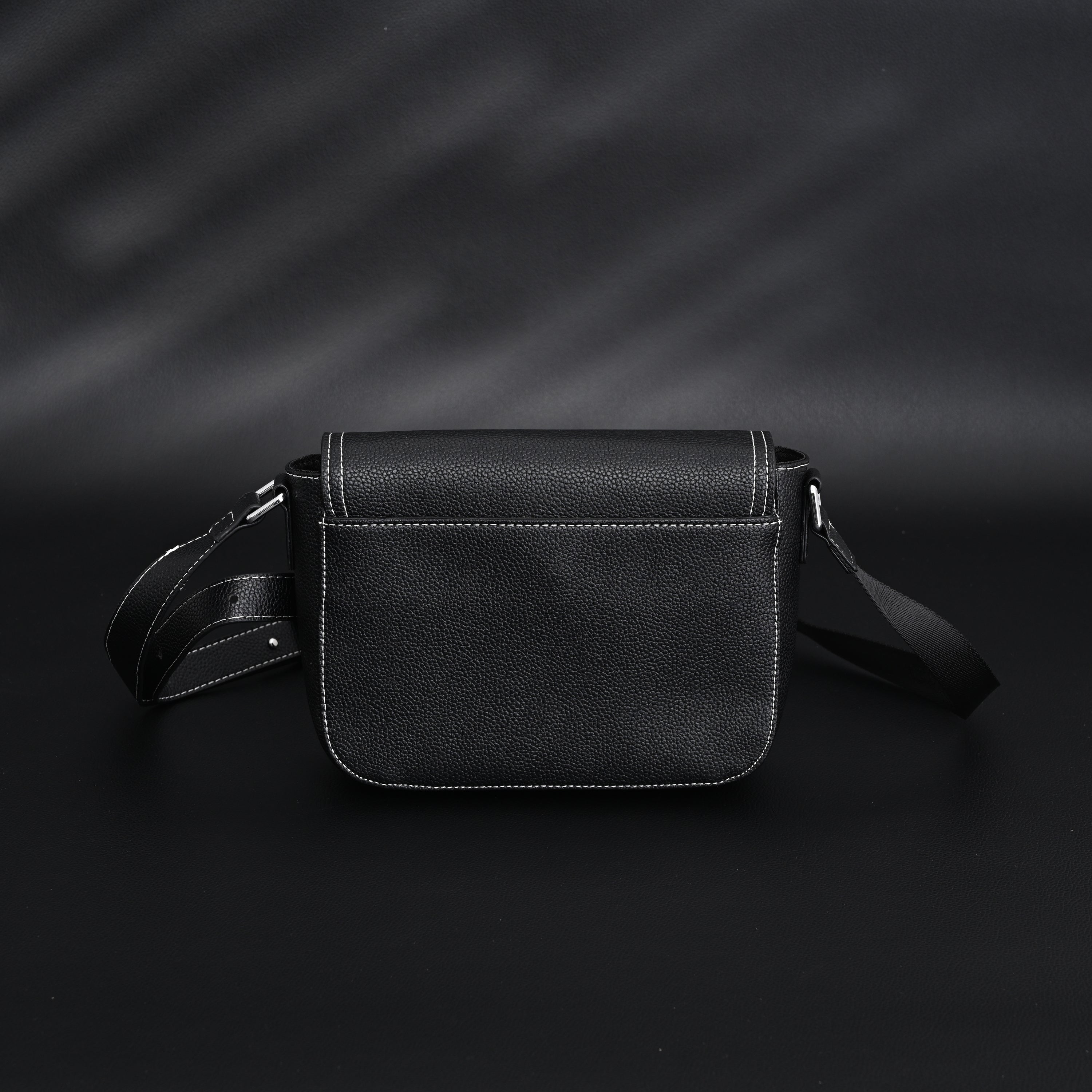 Dior Saddle Crossbody Bag – Black Grained Calfskin with Silver-Tone Hardware