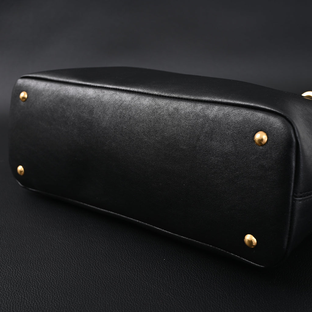 Miu Miu Leather Tote Bag – Classic Black