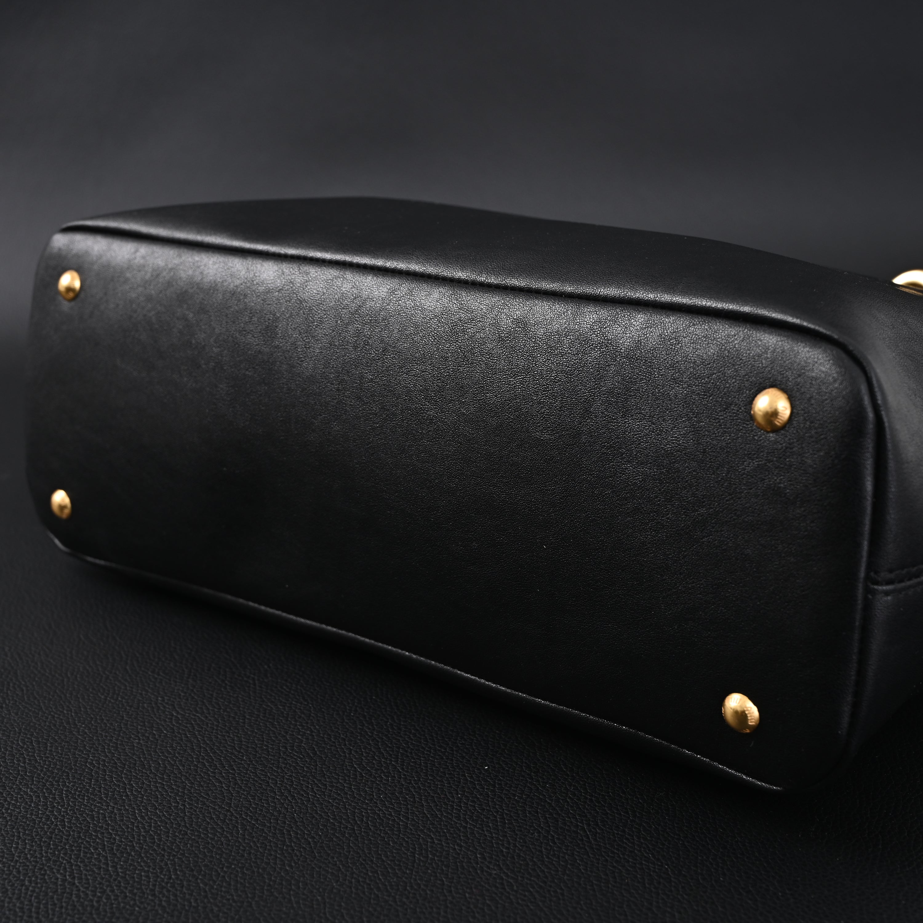 Miu Miu Leather Tote Bag – Classic Black