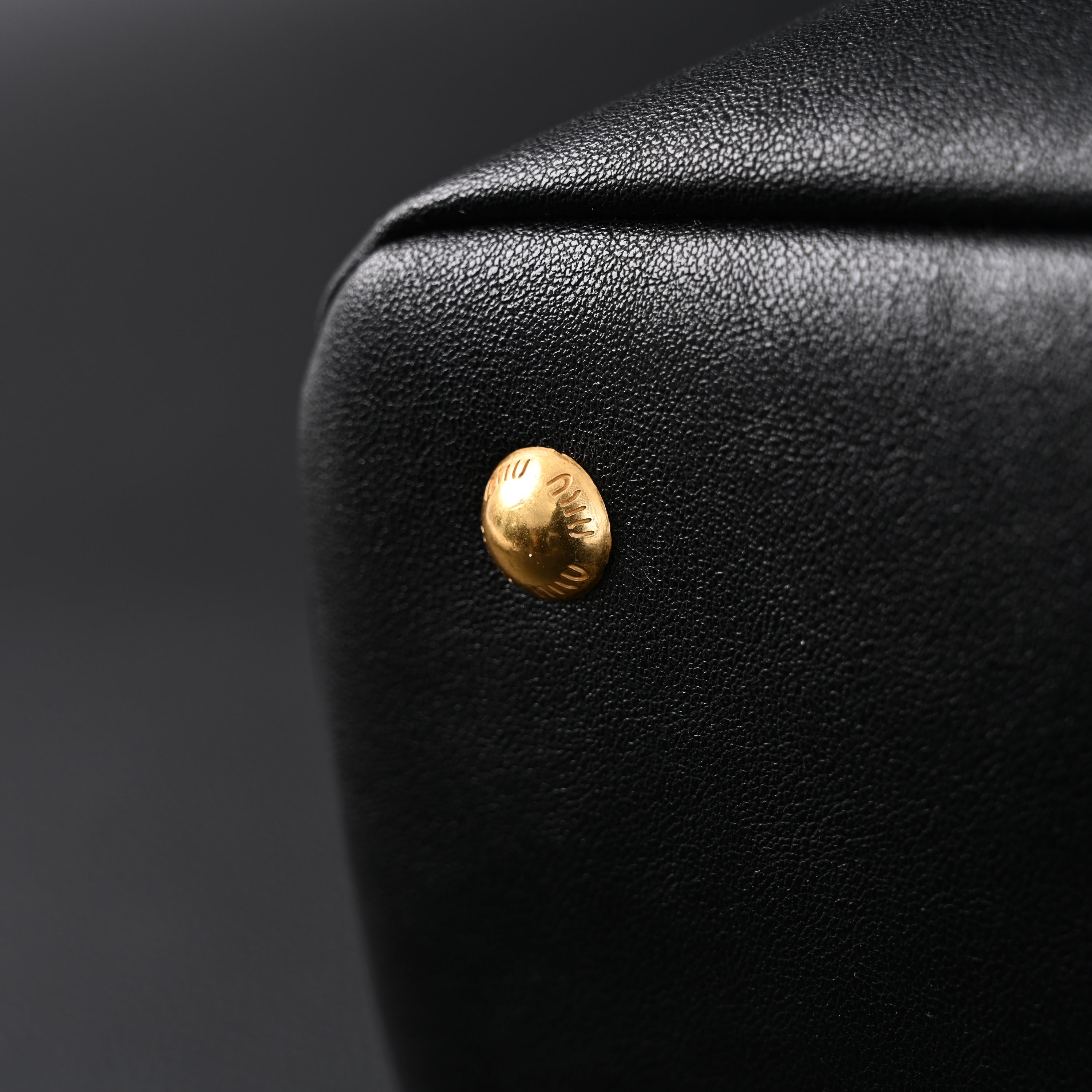 Miu Miu Leather Tote Bag – Classic Black