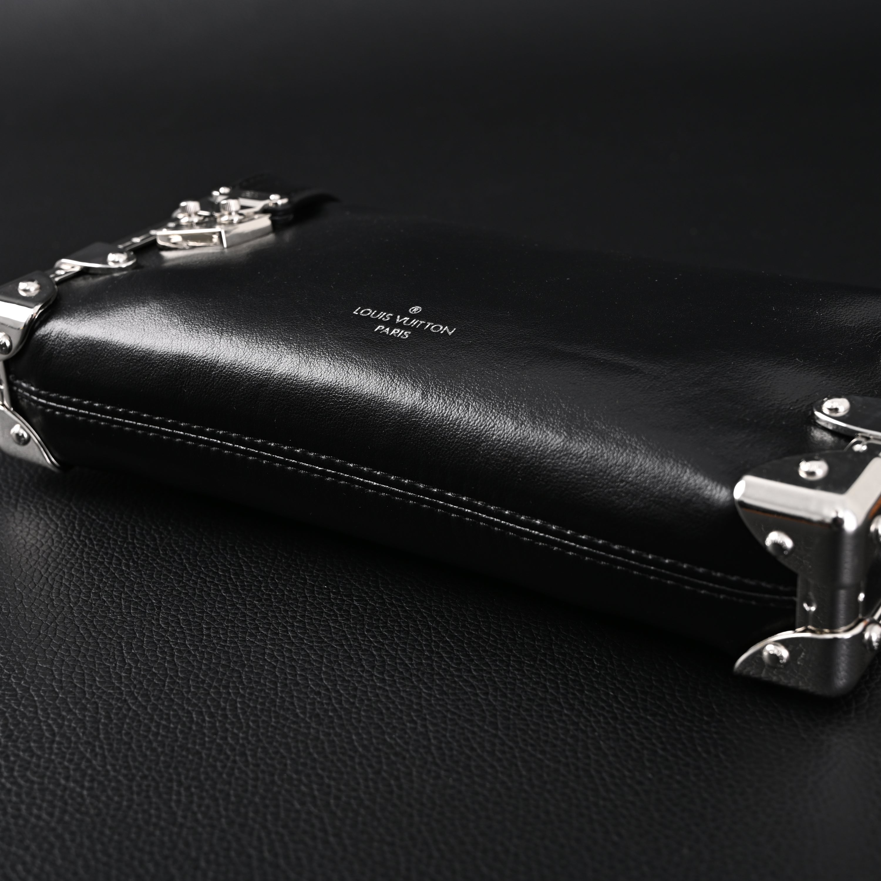 Louis Vuitton Soft Trunk Monogram Black Leather Crossbody Bag