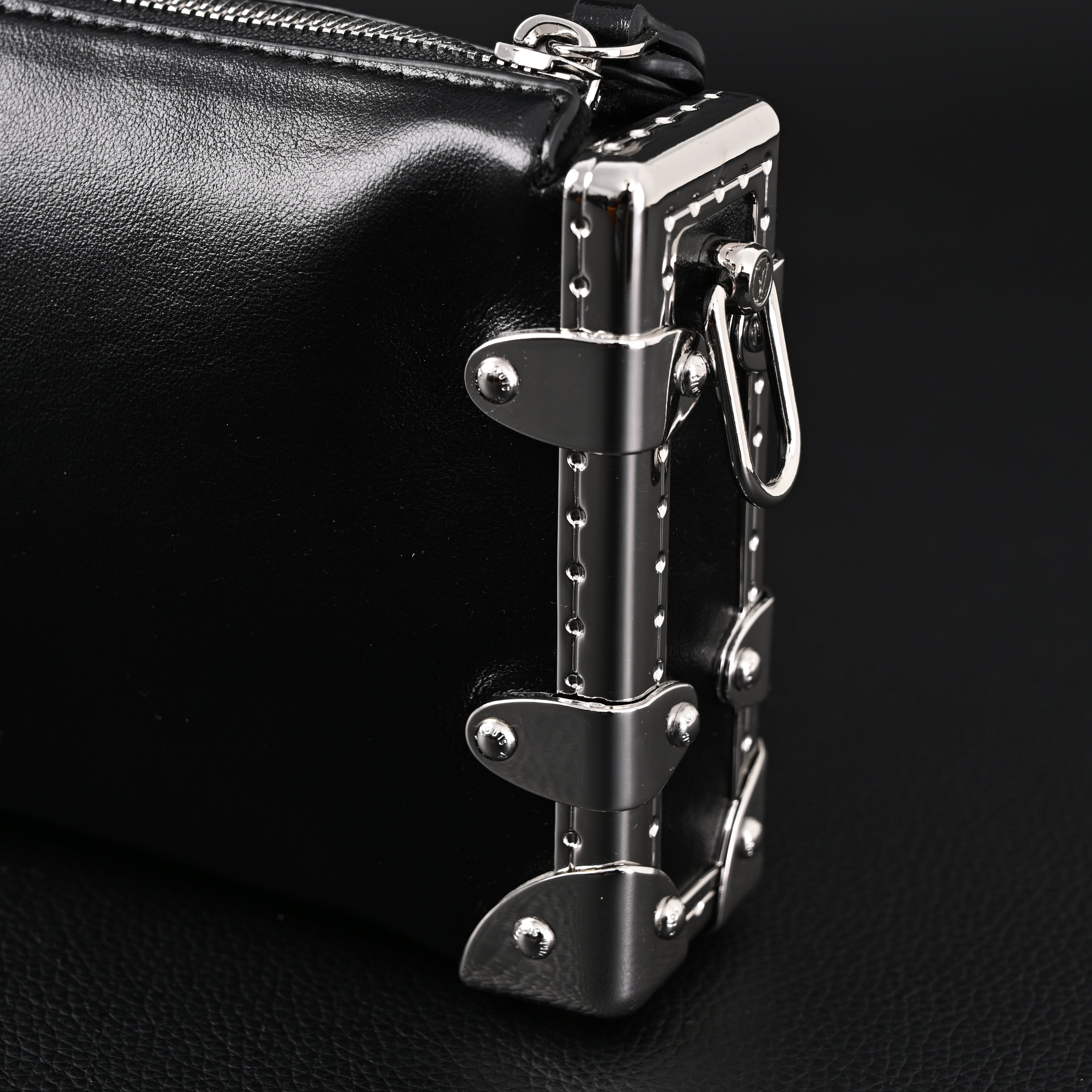 Louis Vuitton Soft Trunk Monogram Black Leather Crossbody Bag