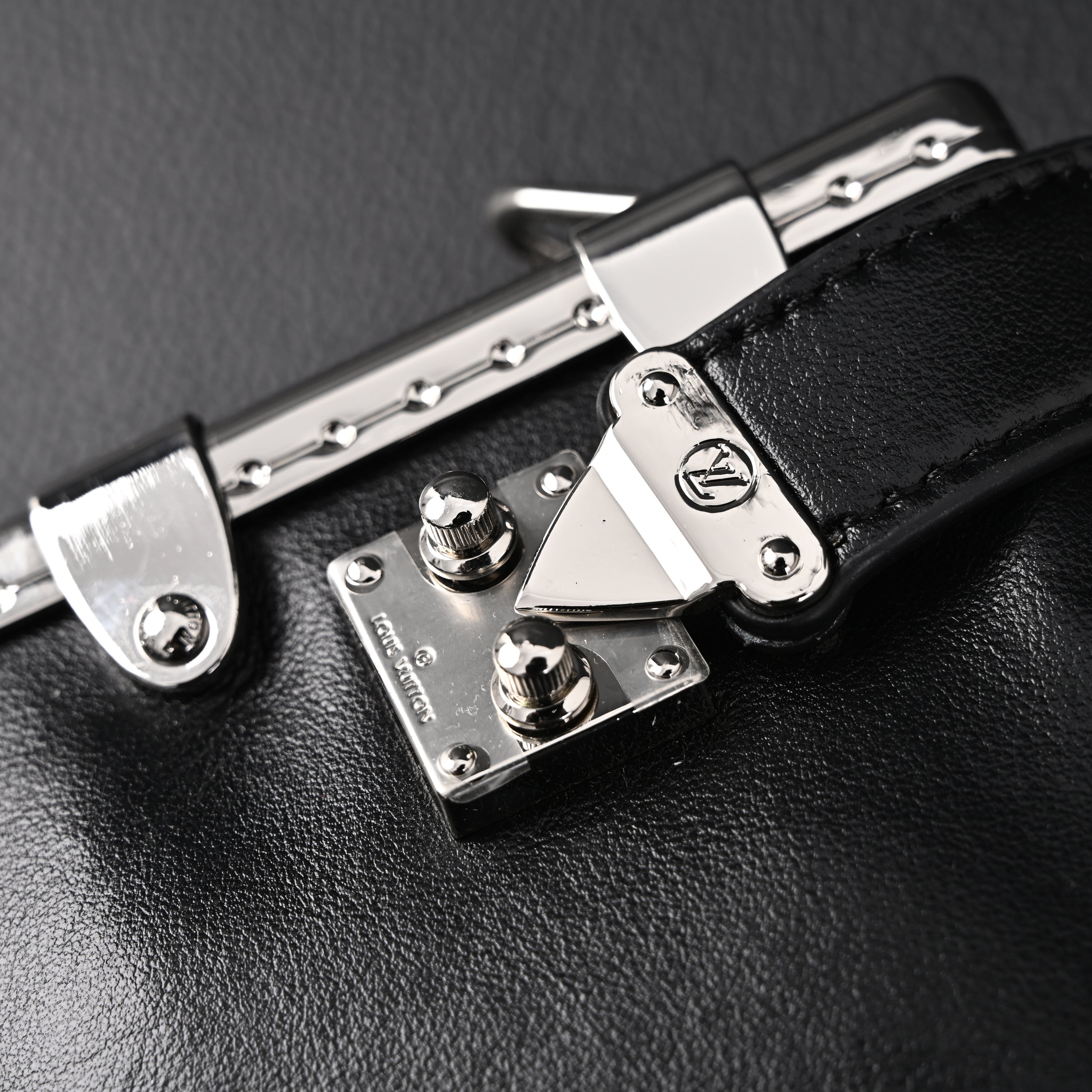 Louis Vuitton Soft Trunk Monogram Black Leather Crossbody Bag