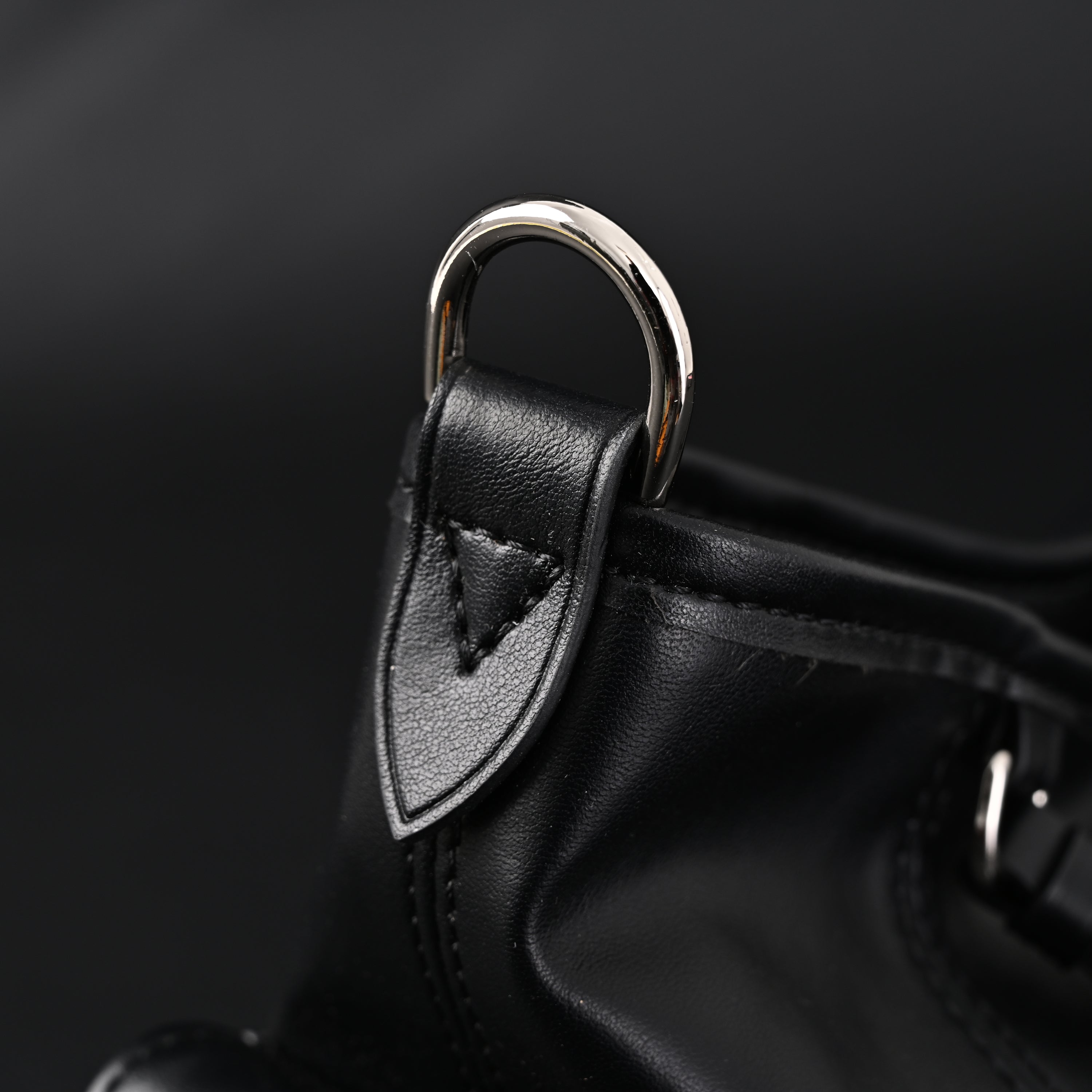 Louis Vuitton Montaigne Black Mahina Leather Shoulder Bag