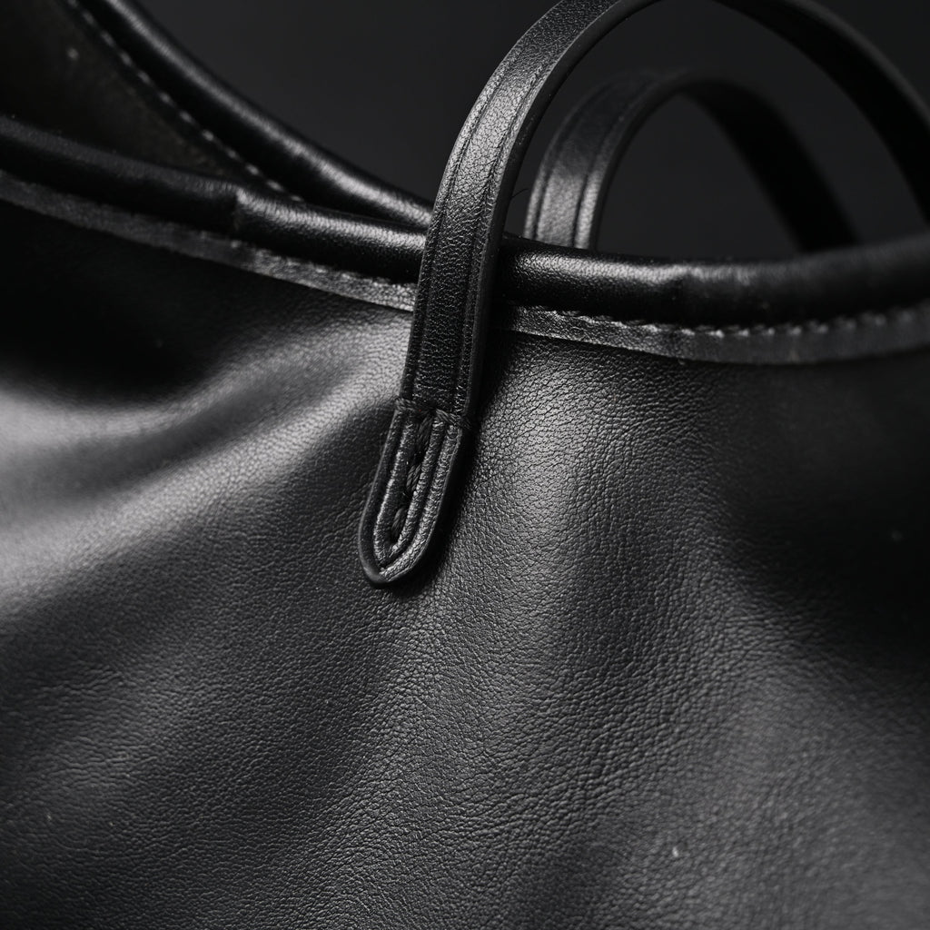 Louis Vuitton Montaigne Black Mahina Leather Shoulder Bag