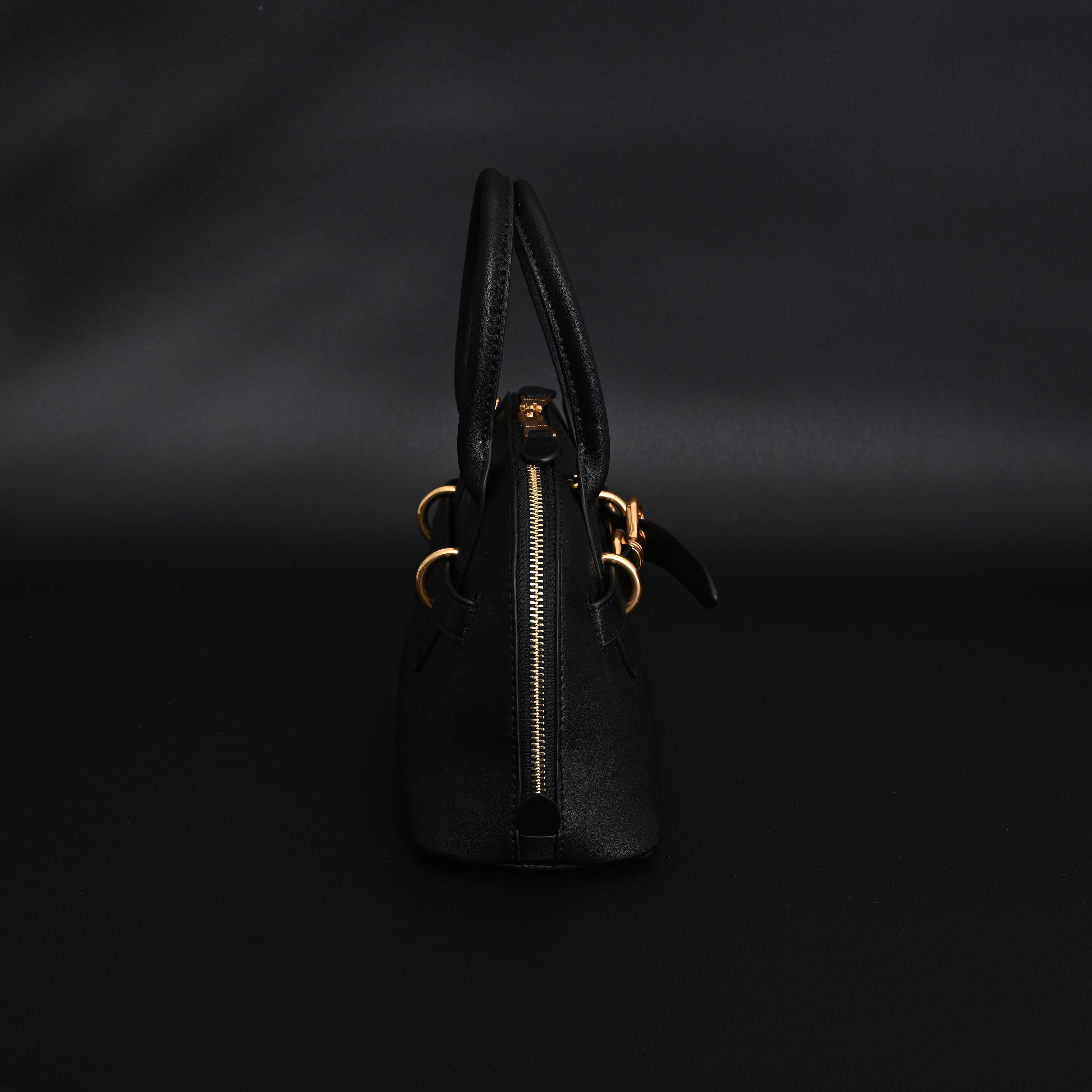 Miu Miu Black Leather Satchel Bag – Medium Structured Tote