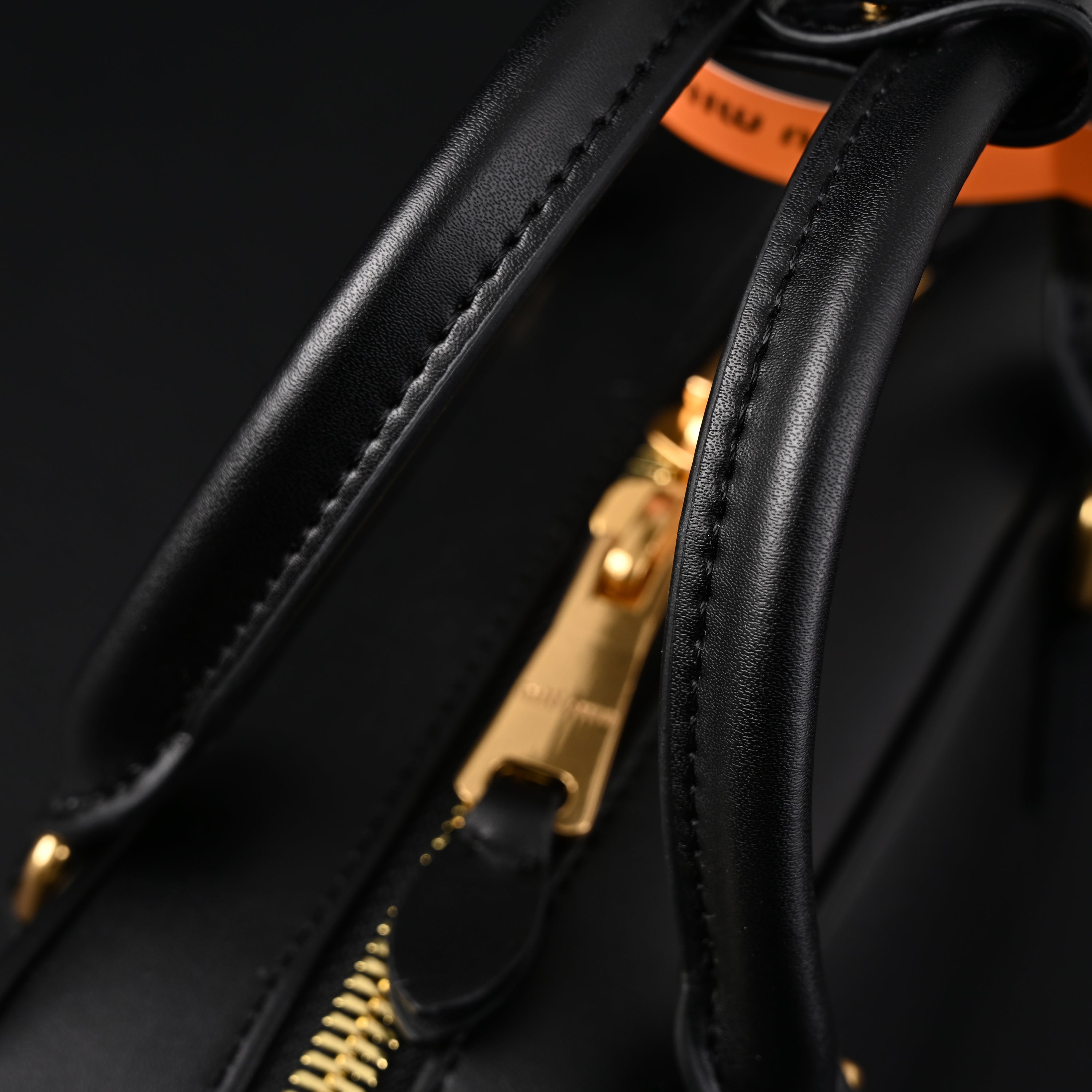 Miu Miu Black Matelassé Leather Satchel Bag – Mini Top Handle