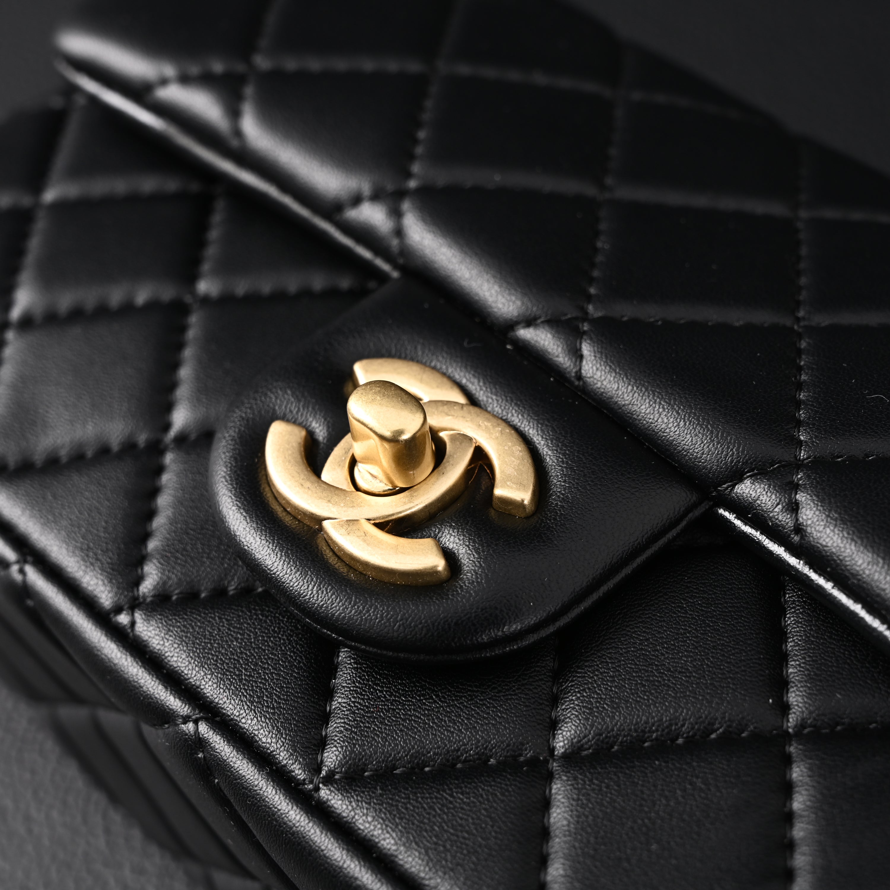 Chanel Classic Flap Mini Bag – Black Quilted Lambskin with Gold-Tone Hardware