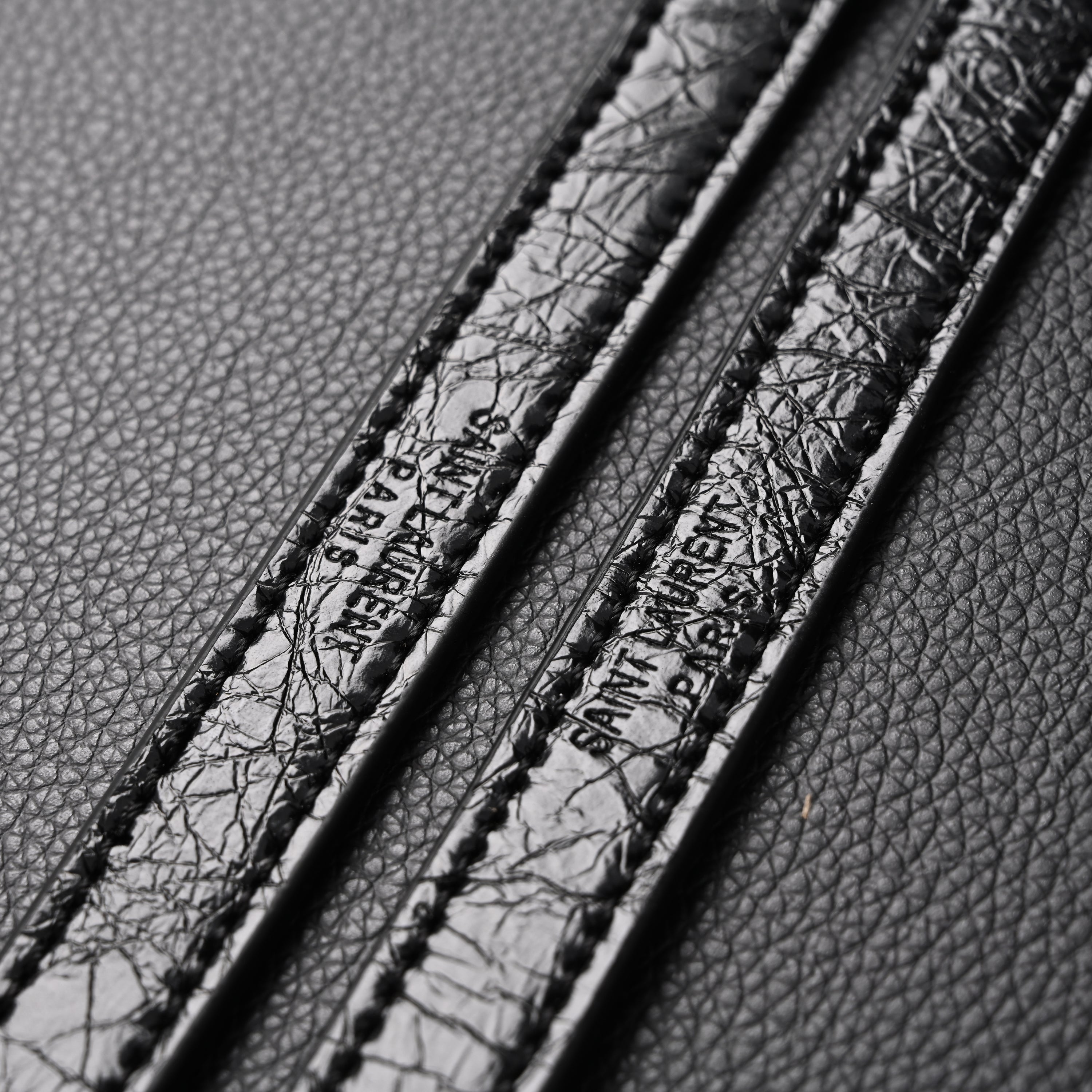 Saint Laurent Niki Medium Black Crinkled Leather Shoulder Bag