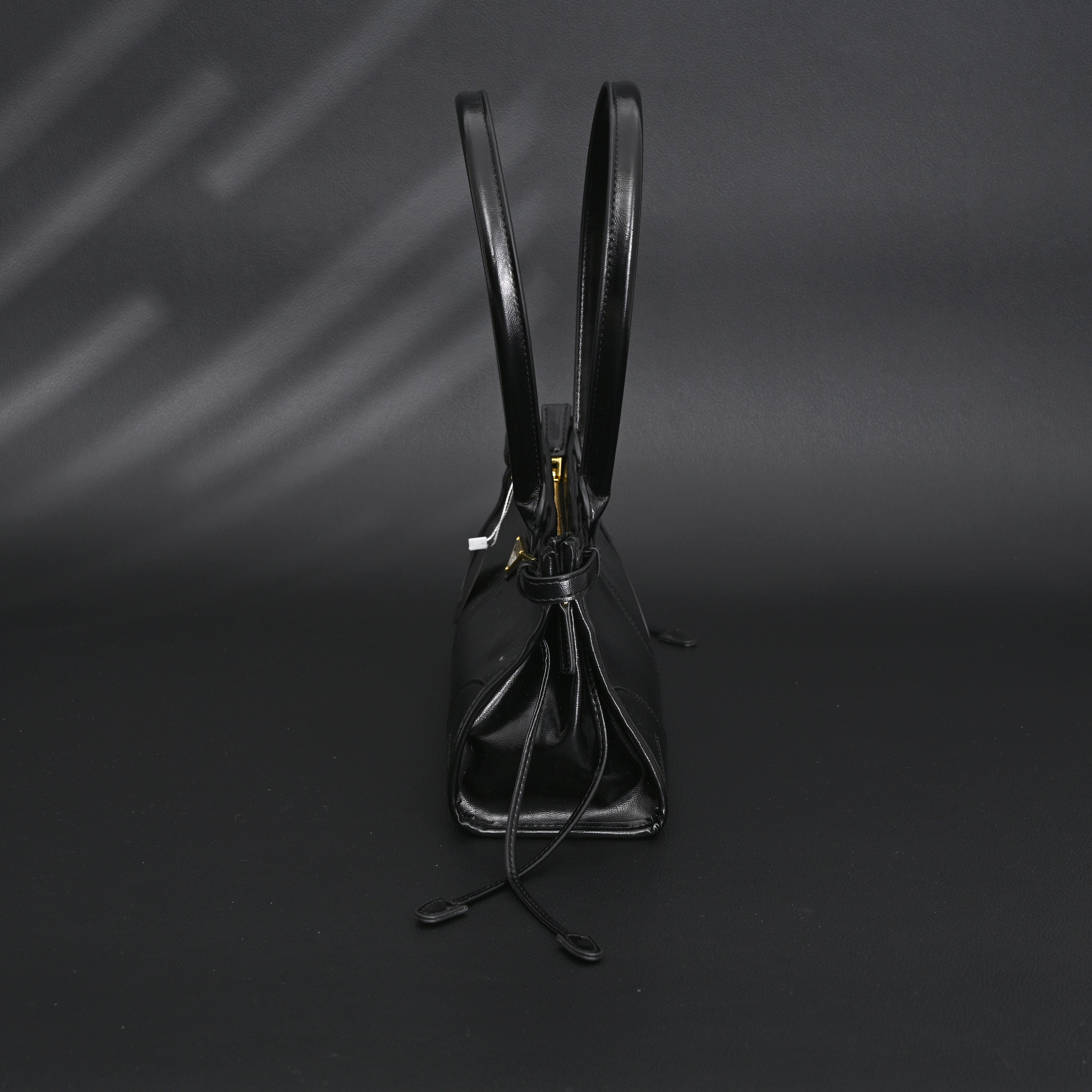 Prada Cleo Black Patent Leather Shoulder Bag with Gold Hardware