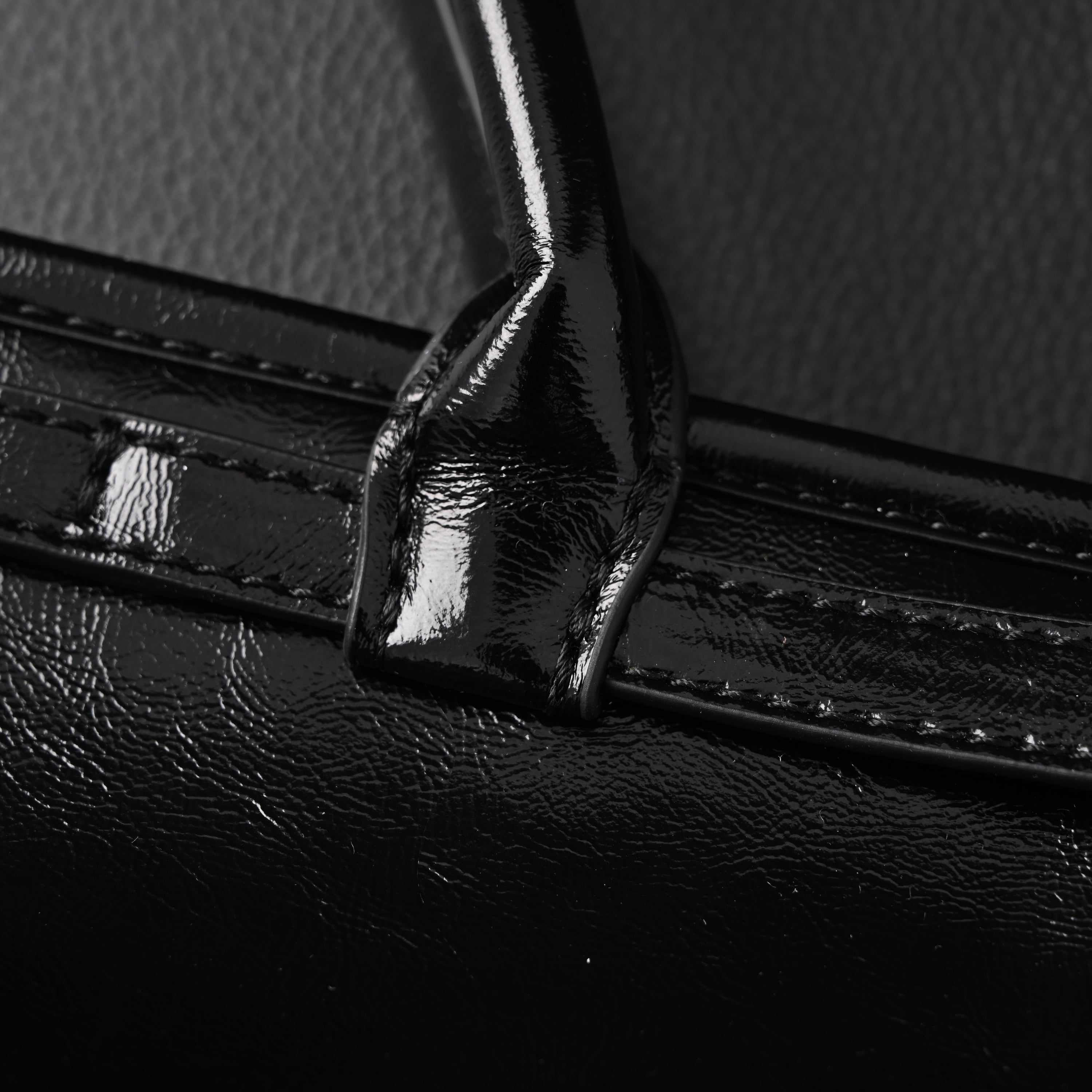 Prada Cleo Black Patent Leather Shoulder Bag with Gold Hardware