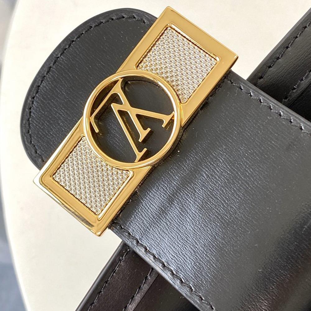 LV DAUPHINE MM Black smooth