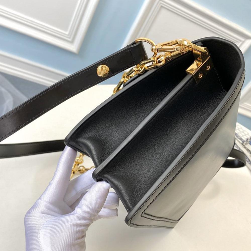 LV DAUPHINE MM Black smooth